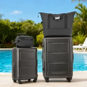 2 Piece Luggage Set with Bags Expanable Spinner Wheels ABS Lightweight Suitcase with TSA Lock 20inch+28inch (Set of 2)